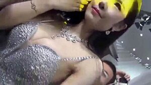 Voyeur Downblouse Clip Captures Sneaky Glances in Public Hidden Moments