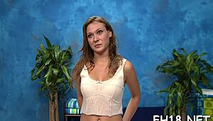 Wild massage sex with a teen getting fucked hard!