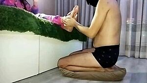 Relaxing Foot Massage Before Bedtime