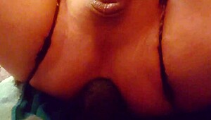 Transsexual Solo Assfucking With Gaping Anal Action