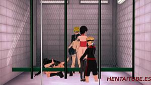 Naruto Hentai Mega Orgy! Sakura, Hinata, Sarada, Kiba, Naruto Fucking Wild!