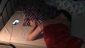 Sexy Blonde MILF in Silky Red Nightie Gets Fucked Hard in Homemade Clip