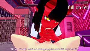 Meru the succubus receives POV fucking in uniform