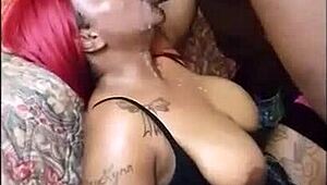 She moans as he fucks her hard in the hotel room