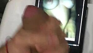 Cumtribute for bigcockgirls123 features a petite 18+ babe with cute boobs getting a handjob on her big cock and monster cock, ending in a cumshot.