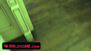 Nevlastní bratr podvádí mladou nevlastní sestru na drsný jebání