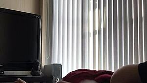 Young Asian rides cock on webcam using vibrator and toys.