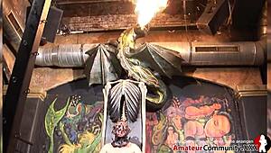 Hey, watch this naughty girl deepthroat and fuck hard