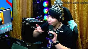 Watch Bia Ruiva Bend Over and Ride the Presenter in Doggy and Cowgirl!