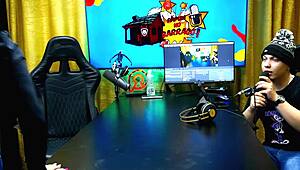 Watch Bia Ruiva Bend Over and Ride the Presenter in Doggy and Cowgirl!