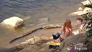 Jade jaagt kerels voor wild neuken bij het meer, hunkert naar exhibitionistische kicks