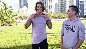 Oh wow, Clark pounds Tristan's tight ass bareback in intense gay action! Watch them moan and thrust wildly together.