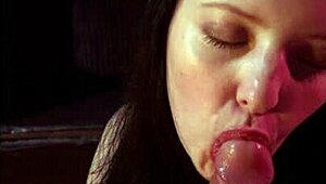 Watch a girl give the perfect blowjob at a party