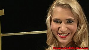 Bound Babe Endures Rough Fingering