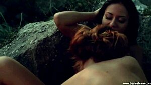 Blonde And Brunette Lesbians Strapon Fuck Redhead's Pussy