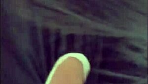 Cumming over a sexy bunny's tits after she rides me