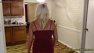 in summertime, hardcore outdoor fucking with milf in missionary and doggystyle, ending in public creampie