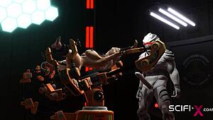 Sci-Fi Android Cuffed Hottie