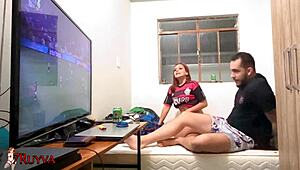 novinha flamenguista fucking deliciously, she shakes her ass a lot