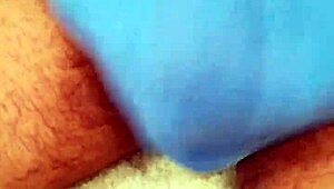 this teen shemale hides her big cock in wife's sexy underwear