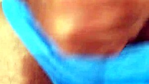 this teen shemale hides her big cock in wife's sexy underwear