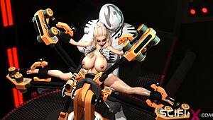 Sci-Fi Android Cuffed Hottie