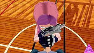 I feel Mei Hatsume blowjob Midoriya in uncensored sex