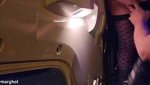 Intriguing Encounter with a Trucker on a Highway Parking Lot