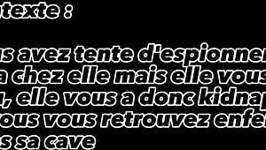 Hentai femdom DVA gives intense anal JOI instructions in French