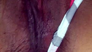 latina amateur explores her body gently