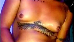 Ts Angelique dildo fucks and cums! 😍