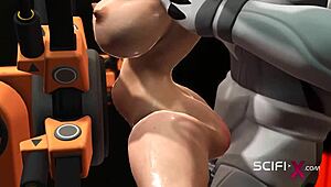 Sci-Fi Android Cuffed Hottie