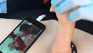 hot guy masterbating with fleshlight pocket pussy and shooting cum