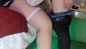 Milf bent over in doggystyle cuckold session