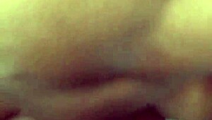 Teen ebony amateur bends over for deep slow doggystyle thrusting at home