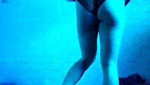 Sexy college girl dances sensually, gets aroused, and reveals her pussy