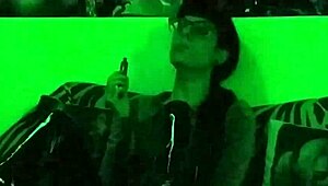 HD video of a sexy goth domina smoking and dominating
