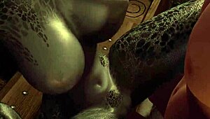 Lusty Argonian Maid Opens Her Legs in Skyrim 3D Porn Parody