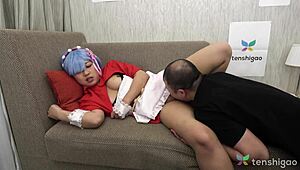 Riho here, loving anime, rocking my cosplay in Japan love hotel, getting my pussy fingered n sucked, oops forgot words, in uncensored amateur vid part 3!