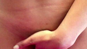 While waiting for my lover, I dive into some homemade fun with my wet holes, close-up on my bbw milf body.
