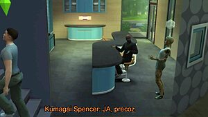 Chico fucks a stranger and her mom in the sims game