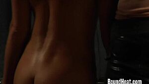 Wow! Dominant madame bathes gorgeous lesbian teen slave!