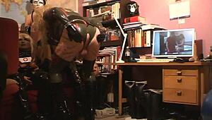 Roxina's Green Latex Doll Ass Play