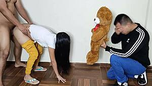 Choosing Lover's Cock Over Husband's Teddy Gifts NTR