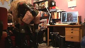 Roxina's Green Latex Doll Ass Play