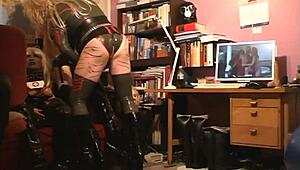 Roxina's Green Latex Doll Ass Play