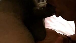 Sexy Ebony Stripper Sucks Sloppy Dick With Creampie Oral