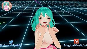 Anime girl gives a blowjob to your cock
