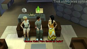 Chico fucks a stranger and her mom in the sims game