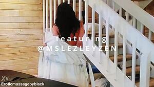 former pornstar lezley zen visits for a massage